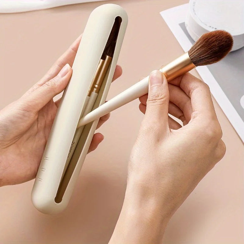 Trousse Pinceaux Maquillage en Silicone – Pochette de Voyage Compacte