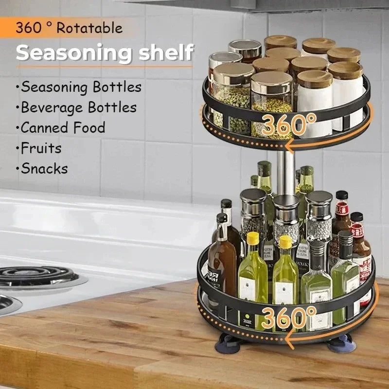 Tourniquet À Épices Rotatif 360° – Organisateur Plan de Travail Cuisine