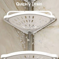 Étagère de Douche Télescopique Sans Perçage – Barre Rotative 360° & Égouttoir