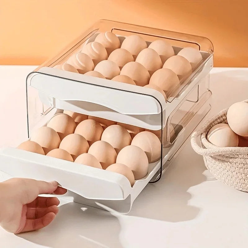 Boîte à Œufs Frigo 2 Niveaux – Grande Capacité & Conservation Optimale