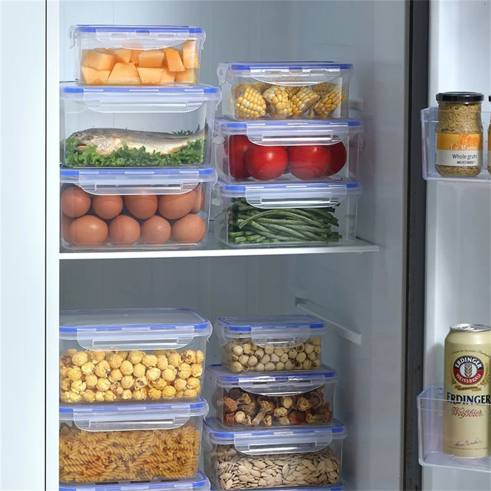 Contenants de Cuisine Transparents avec Couvercles – Garde-Manger & Frigo