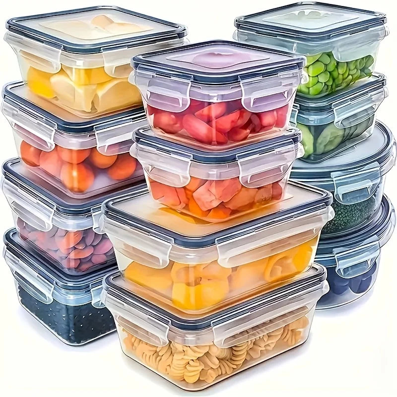 Boîtes Hermétiques Frigo – Lot de 8 (4 Boîtes + 4 Couvercles)