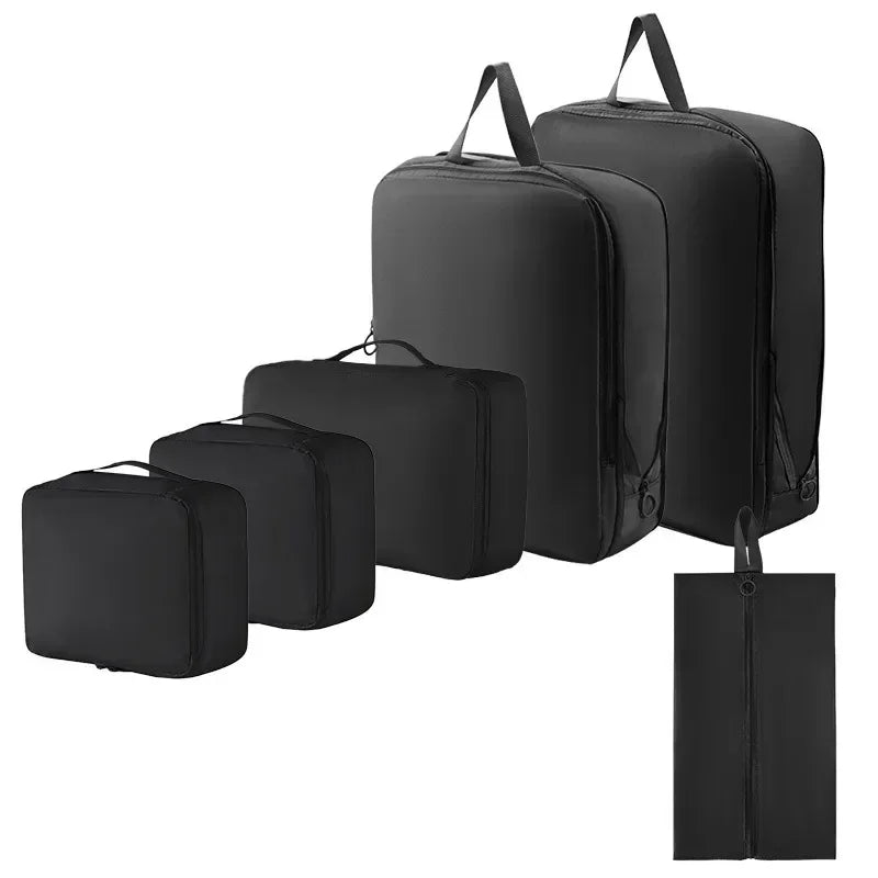 Cubes de Rangement Valise Compressibles – Lot de 6 Organiseurs de Voyage Imperméables