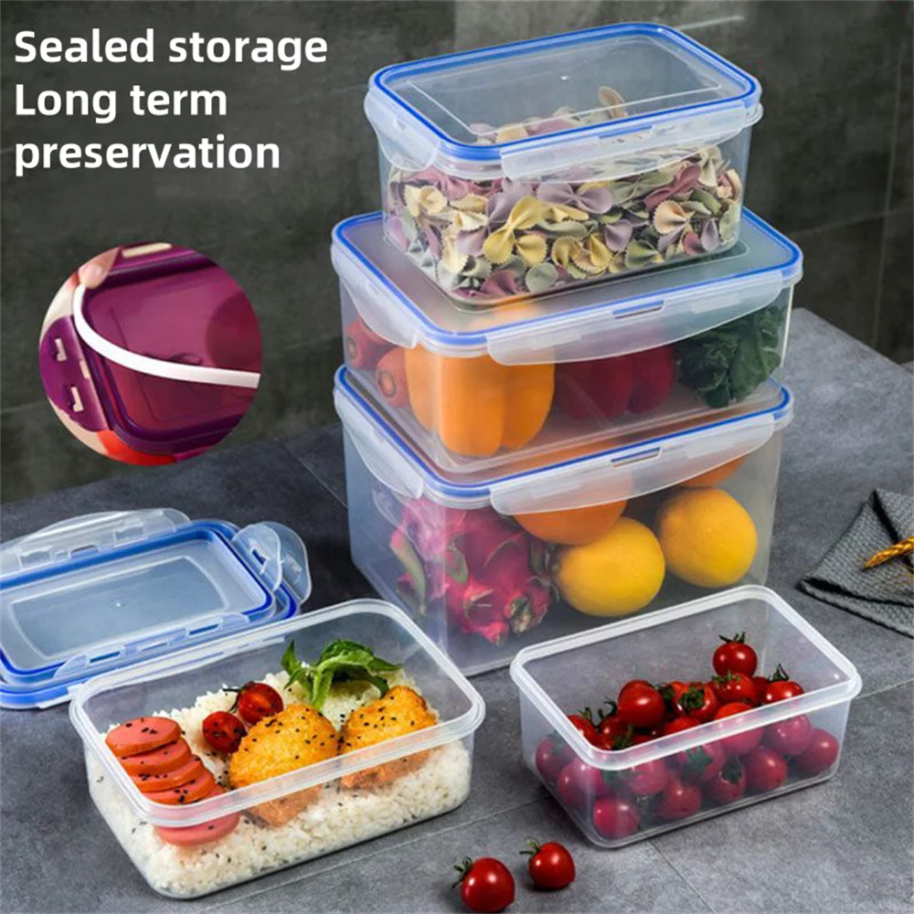 Contenants de Cuisine Transparents avec Couvercles – Garde-Manger & Frigo