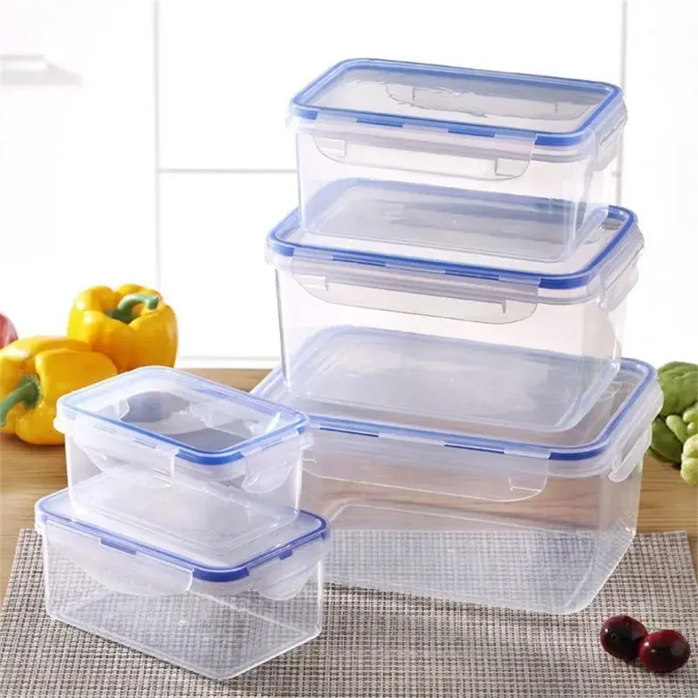 Contenants de Cuisine Transparents avec Couvercles – Garde-Manger & Frigo