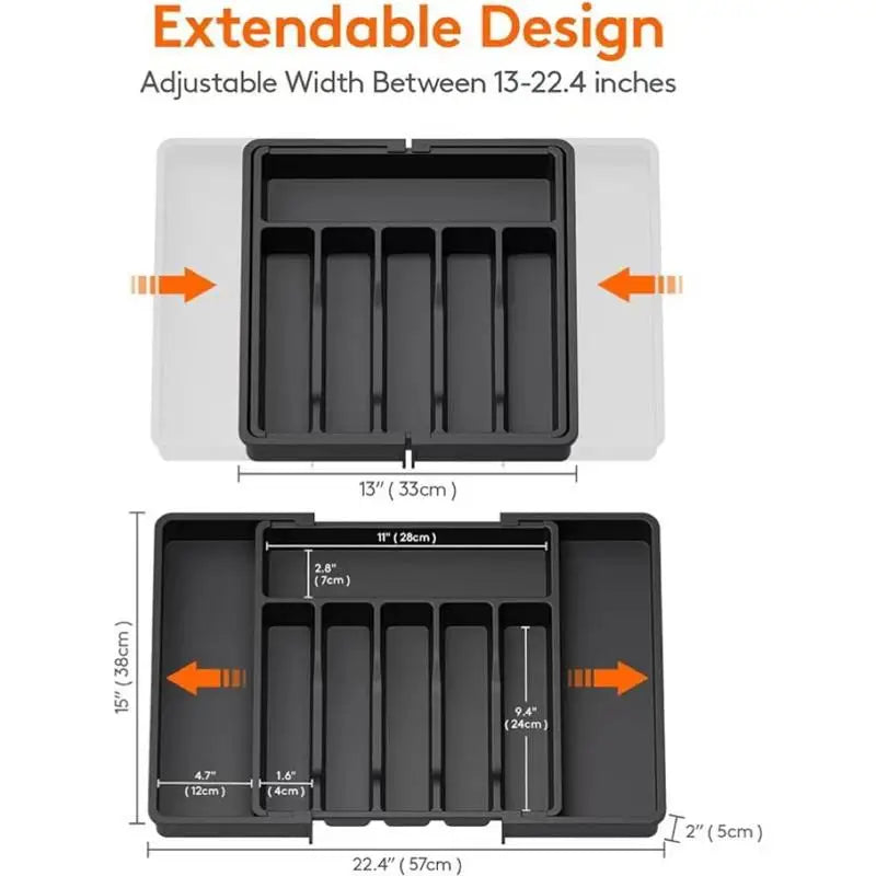 Organisateur de Tiroir Extensible – Range-Couverts & Ustensiles Cuisine