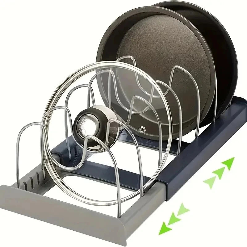 Range-Casseroles Extensible en Inox – Couvercles, Planches & Ustensiles