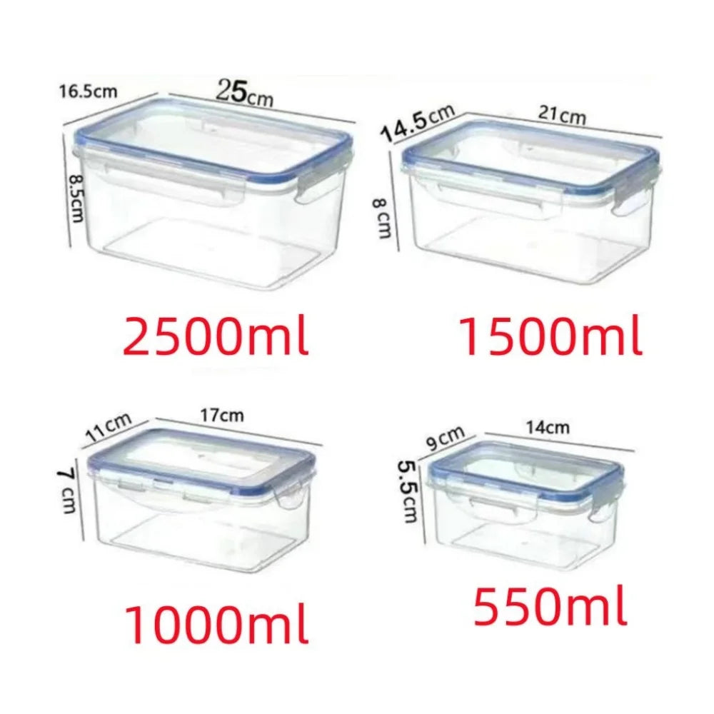 Contenants de Cuisine Transparents avec Couvercles – Garde-Manger & Frigo