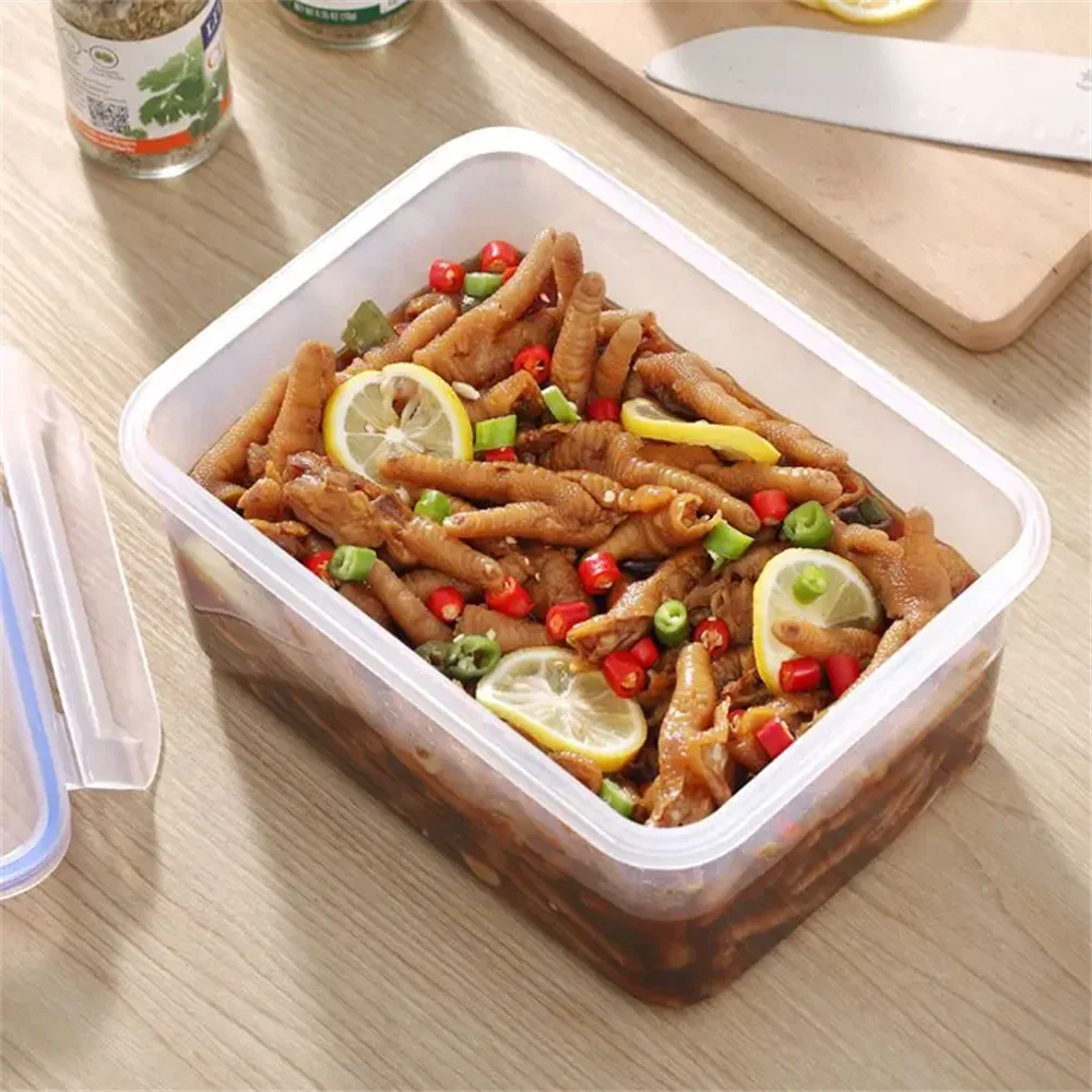 Contenants de Cuisine Transparents avec Couvercles – Garde-Manger & Frigo