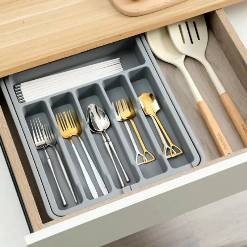 Organisateur de Tiroir Extensible – Range-Couverts & Ustensiles Cuisine