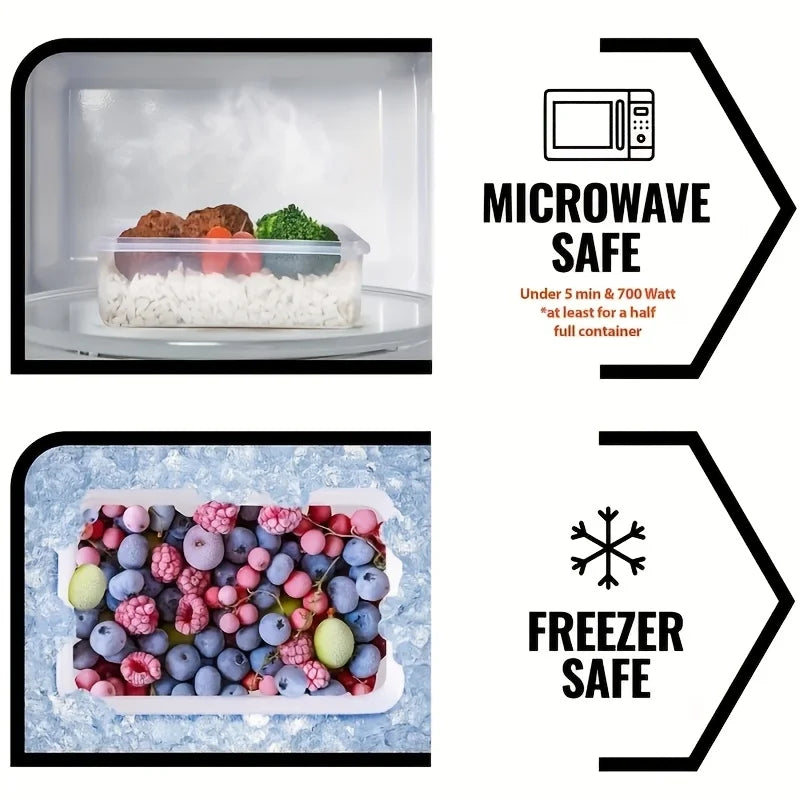 Boîtes Hermétiques Frigo – Lot de 8 (4 Boîtes + 4 Couvercles)