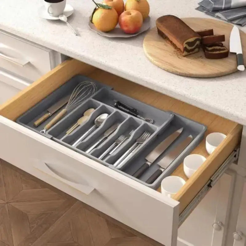 Organisateur de Tiroir Extensible – Range-Couverts & Ustensiles Cuisine