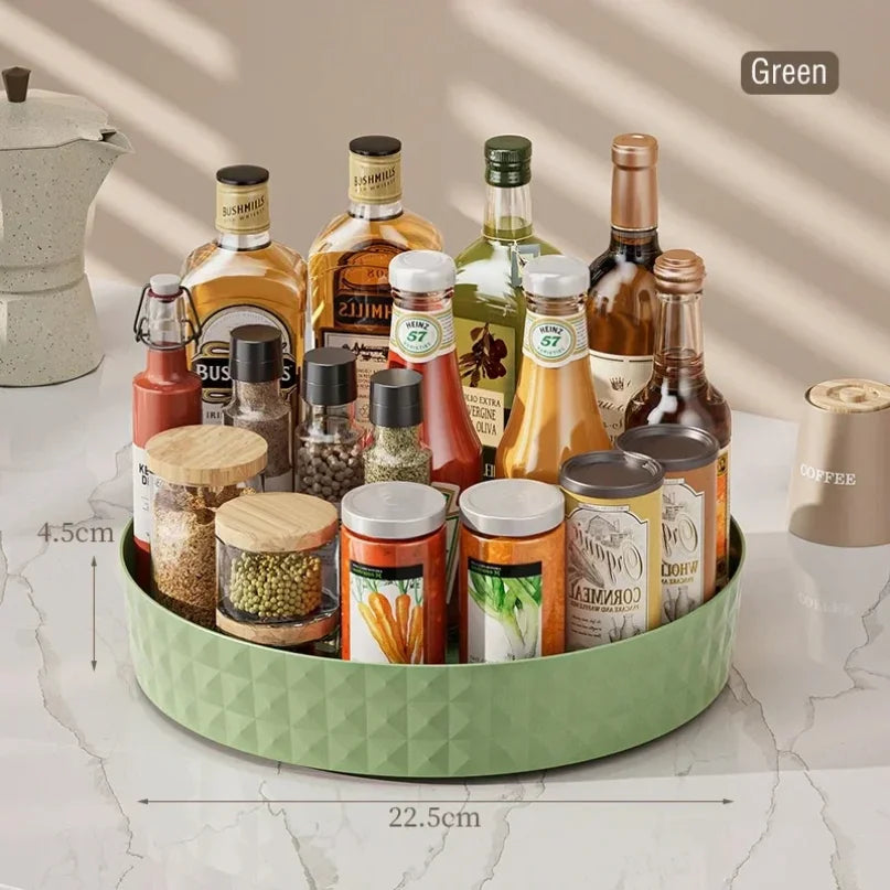 Plateau Rotatif 360° – Range-Épices & Accessoires Cuisine Antidérapant