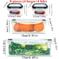 Boîtes Hermétiques Frigo – Lot de 8 (4 Boîtes + 4 Couvercles)