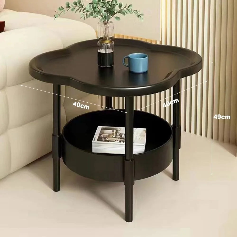 Table d'appoint double plateau - dimensions 40x40x49cm